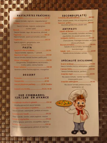 menu 1 of Sapori Siciliani