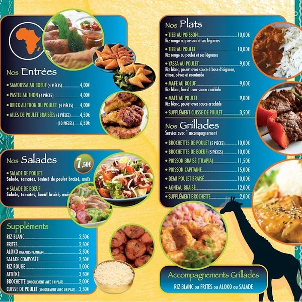 menu 0 of African Evasion