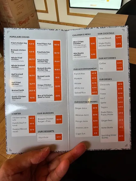 menu 0 of Restaurant Africain CK-EAT