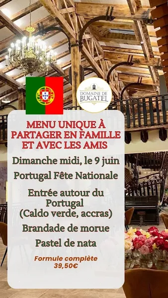 menu 1 of Domaine de Bugatel (le restaurant), fermé le 24 et le 25.12.24