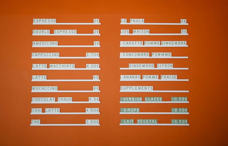 menu 0 of Café Paula