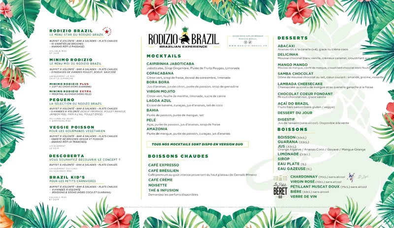 menu 0 of Rodizio Brazil - Colombes
