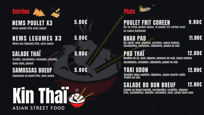 menu 0 of Kin Thai