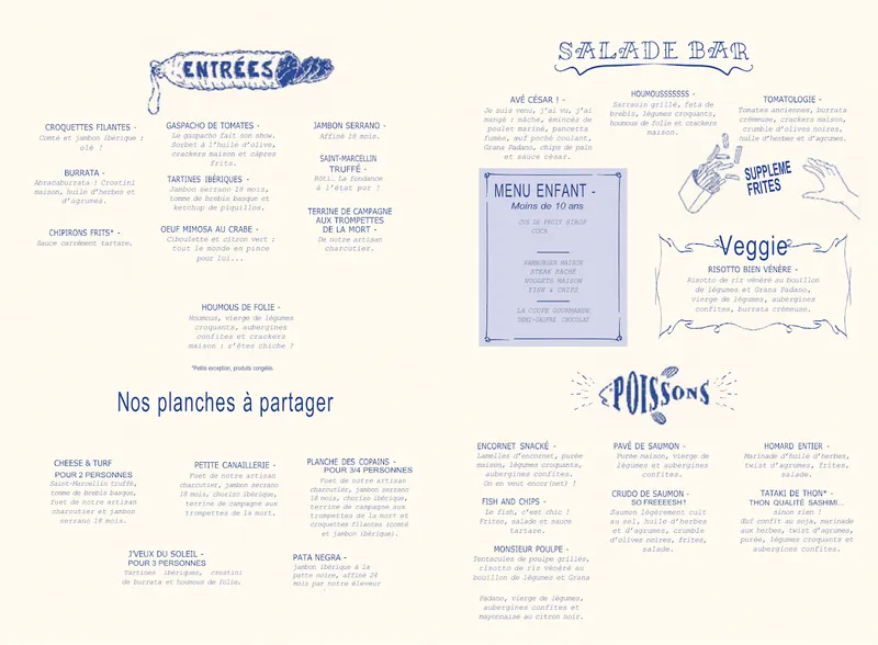 menu 0 of La Côte & l'Arête Villenave d'Ornon