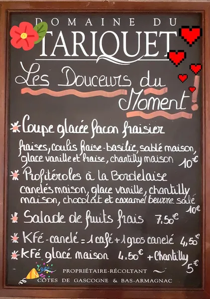 menu 2 of L'Echoppe