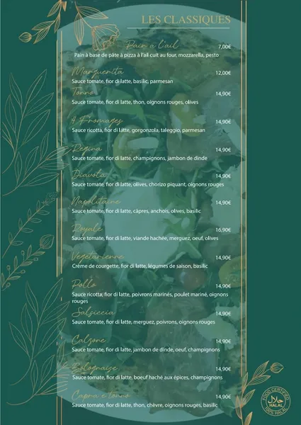menu 2 of Restaurant Mama' Za - Spécialités Italiennes, Pizza Napolitaine