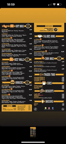 menu 0 of La Fabrique Hot-dog Artisanal