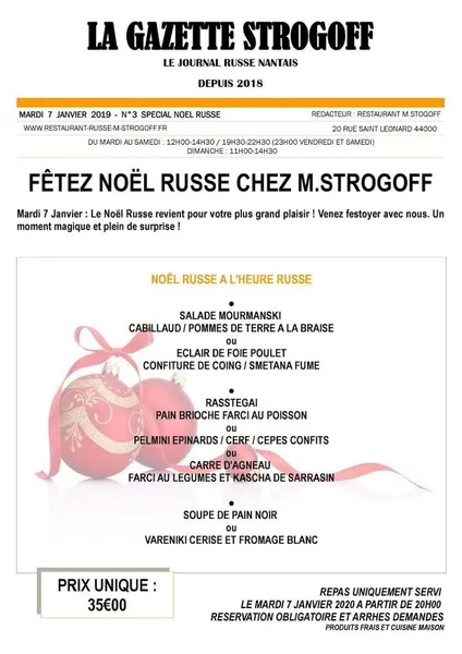 menu 1 of M. Strogoff