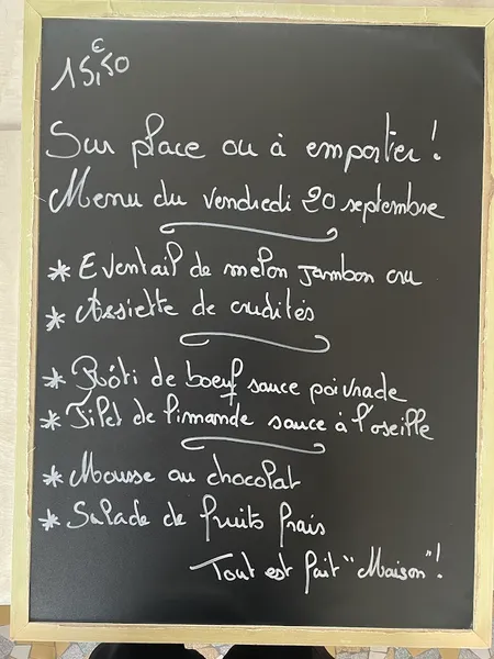 menu 0 of O Jardin Gourmand