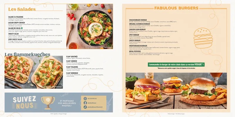 menu 1 of Au Bureau
