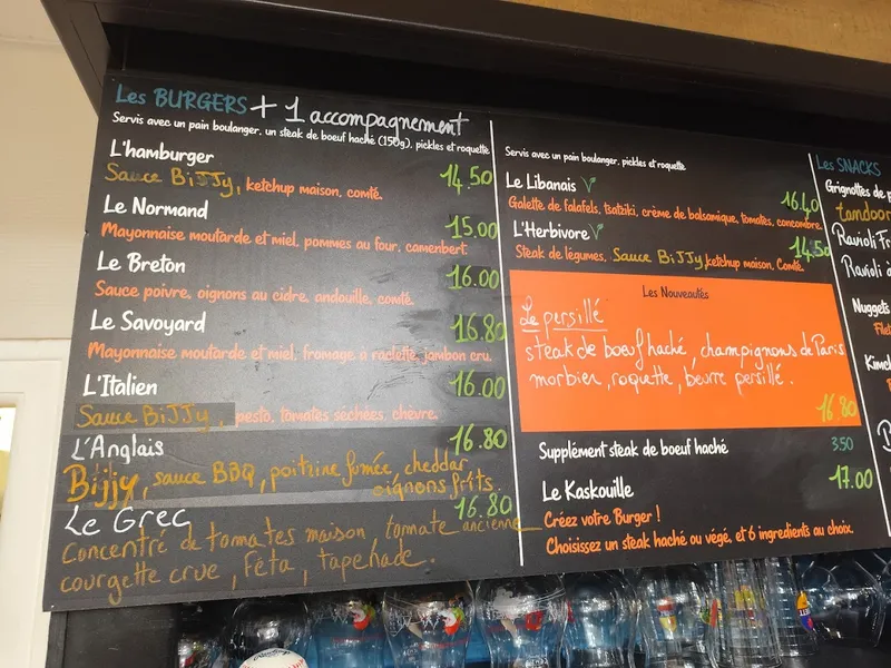 menu 1 of Jack & Jess, Restaurant de Burgers