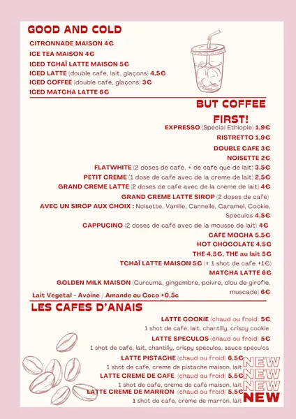 menu 0 of Milwaukee Café