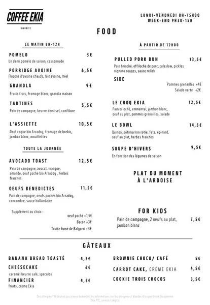 menu 0 of Coffee Ekia