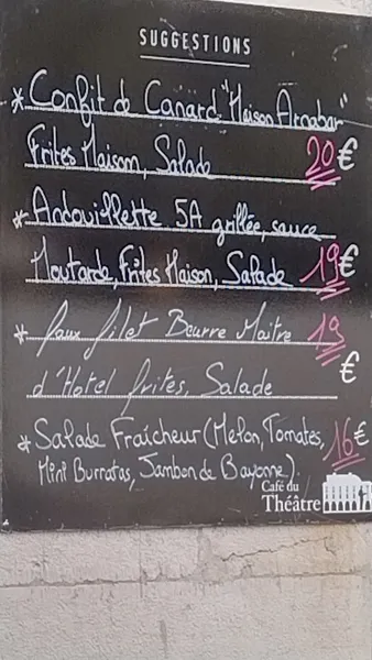 menu 0 of Café du Théatre