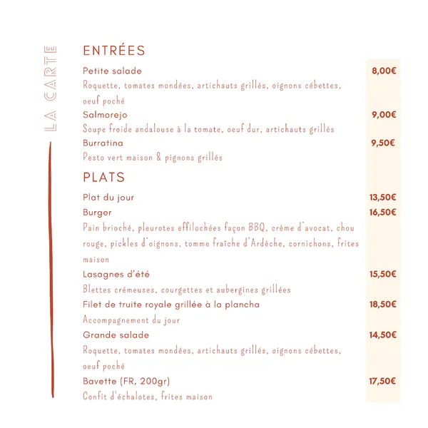 menu 0 of ZOU MAÏ