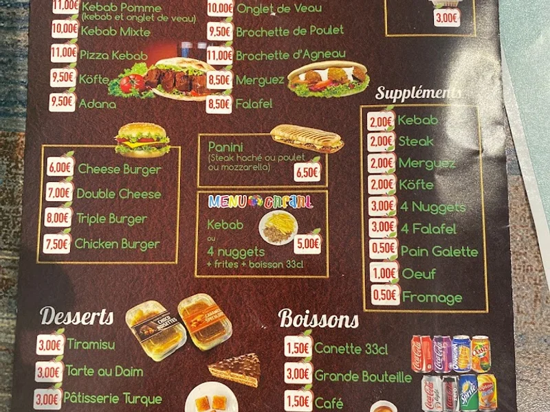 menu 0 of La Pomme Kebab - Ermont