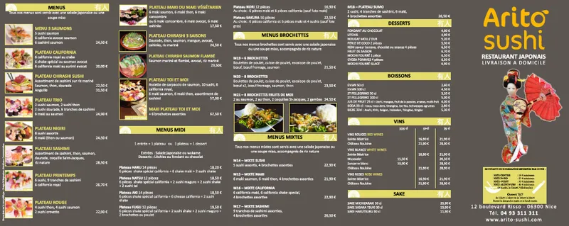 menu 0 of Arito Sushi