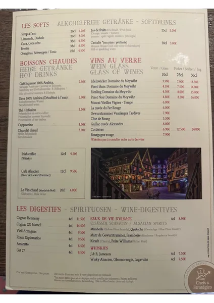 menu 0 of Le Fer Rouge