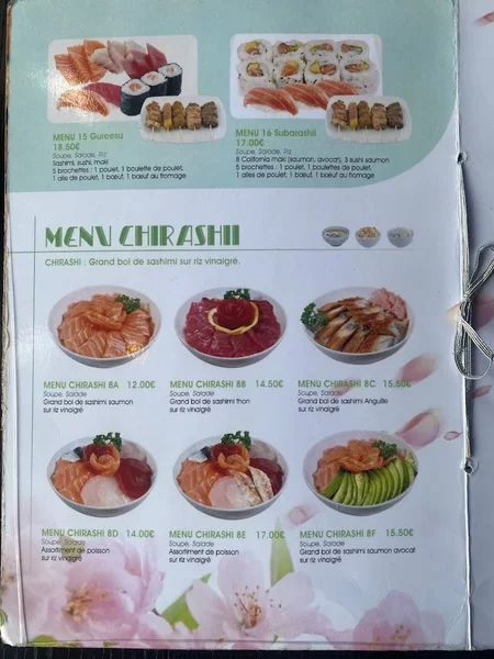 menu 1 of i Sushi