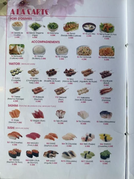 menu 2 of i Sushi