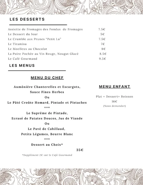 menu 2 of L'Androuno