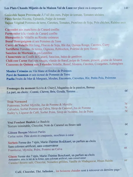 menu 0 of Chant d'ivresse