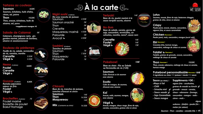 menu 0 of WE SUSHI