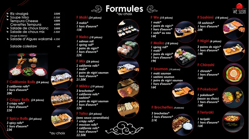 menu 1 of WE SUSHI