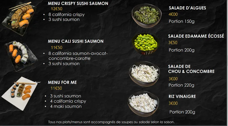 menu 2 of Tayafouza Goldenly's Sushi