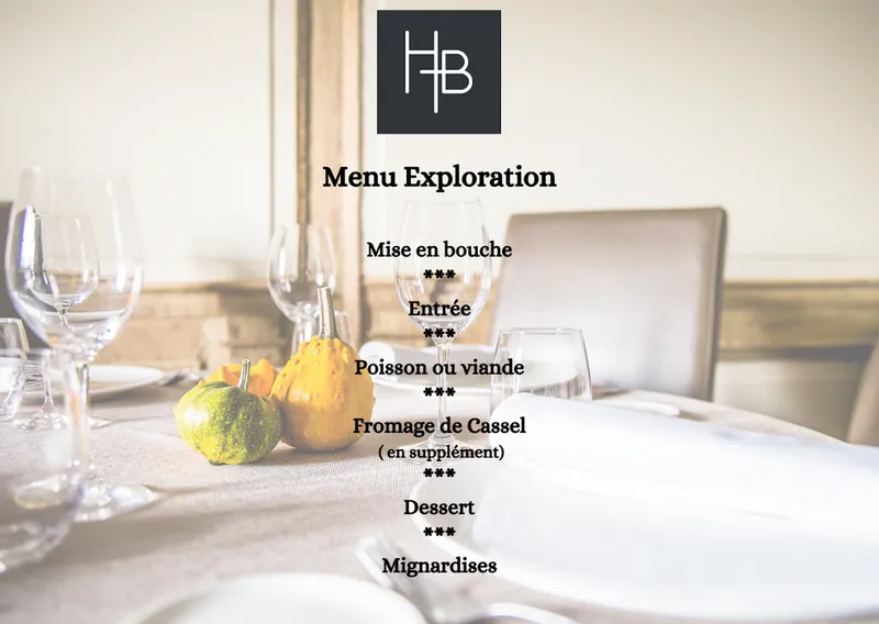 menu 0 of Haut Bonheur de la Table