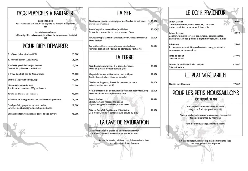 menu 1 of Les Terrasses du Port - Arcachon