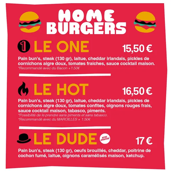 menu 0 of La Dinette