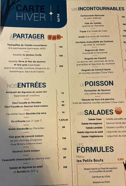 menu 0 of L'Aparté