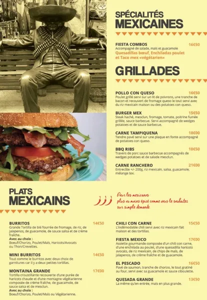 menu 0 of O mexicain