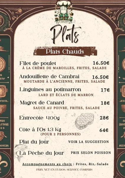 menu 2 of Le Bistrot Des Curieux