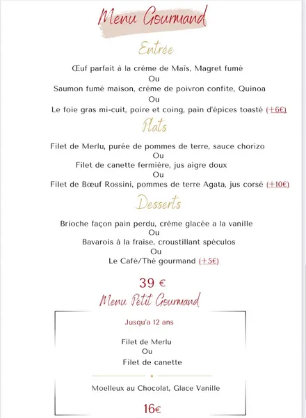 menu 2 of Bistrot Rouge