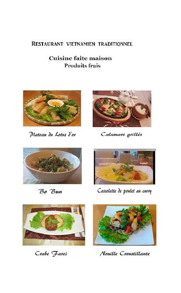 menu 1 of Le Lotus D'or