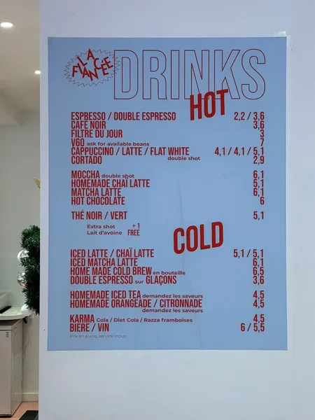 menu 1 of Café La Fiancée | Brunch Toulouse Saint Sernin