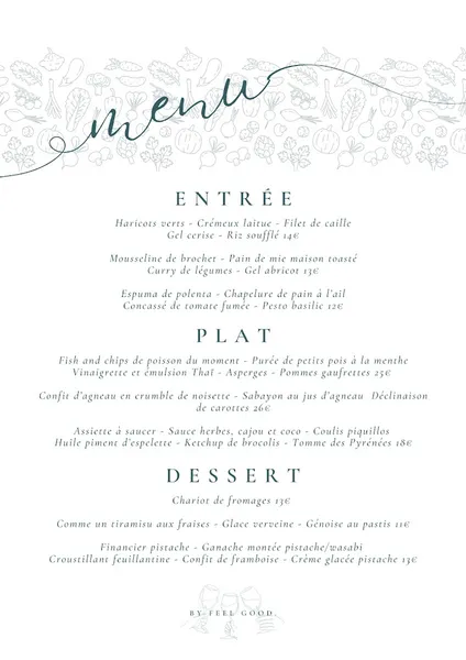 menu 1 of Feel real Good