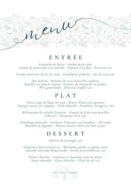 menu 2 of Feel real Good
