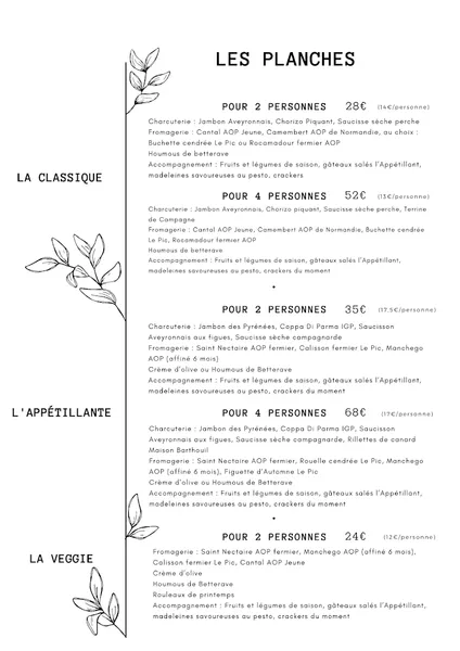 menu 0 of L'Appétillant