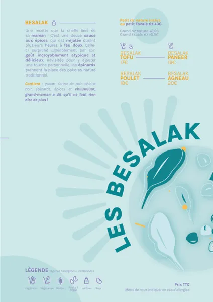 menu 2 of L'Escale Indienne