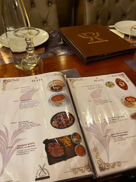 menu 1 of MAVIE HARMAN Elysées Restaurant Turc&méditerranéen