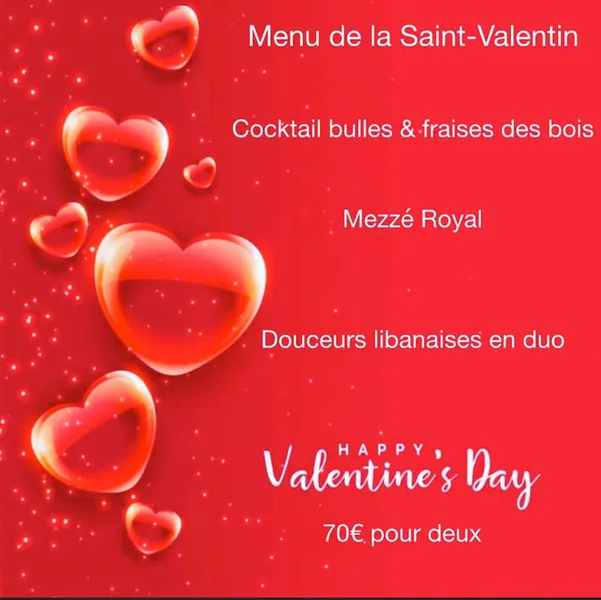 menu 0 of Mont Liban Mandelieu