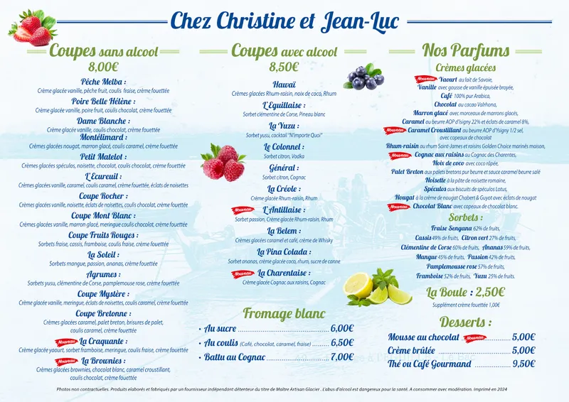 menu 0 of Chez Christine et Jean-Luc