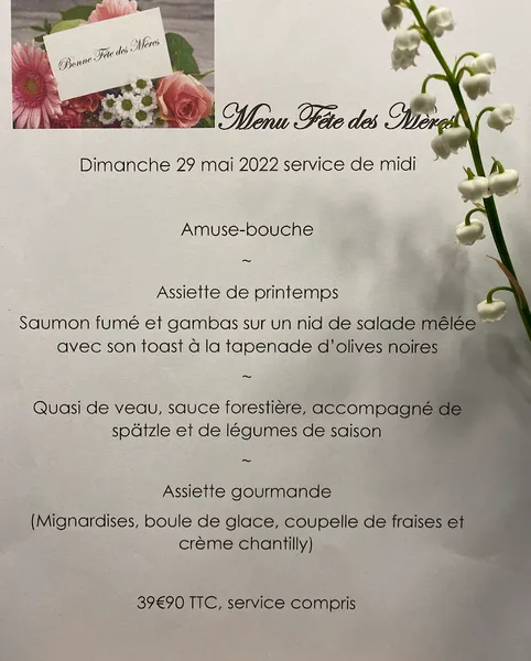 menu 2 of Restaurant Brasserie Croque O D'ill