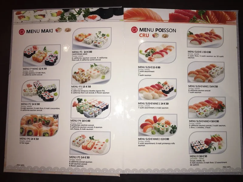 menu 0 of SUSHI MAISON