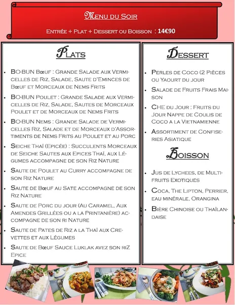 menu 0 of L'Impériale