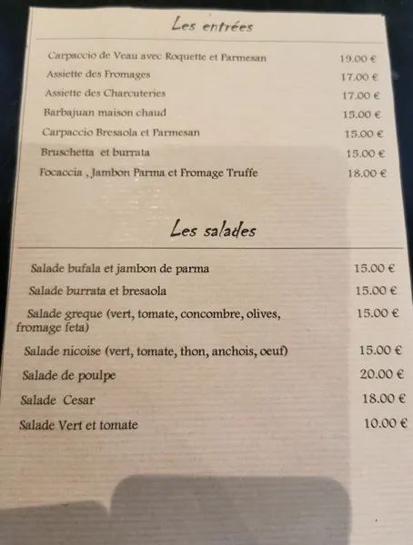 menu 1 of Il fornaio