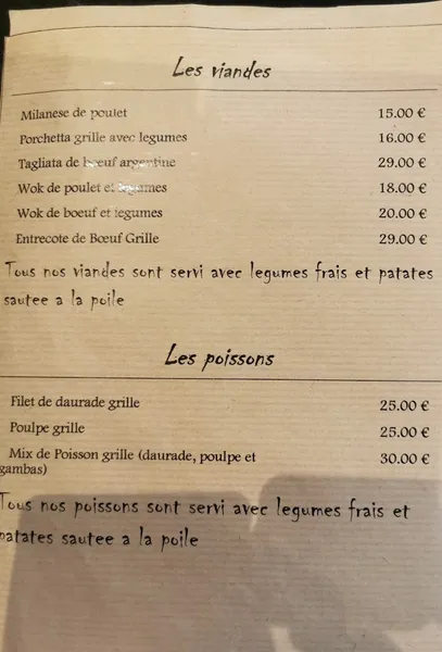 menu 2 of Il fornaio